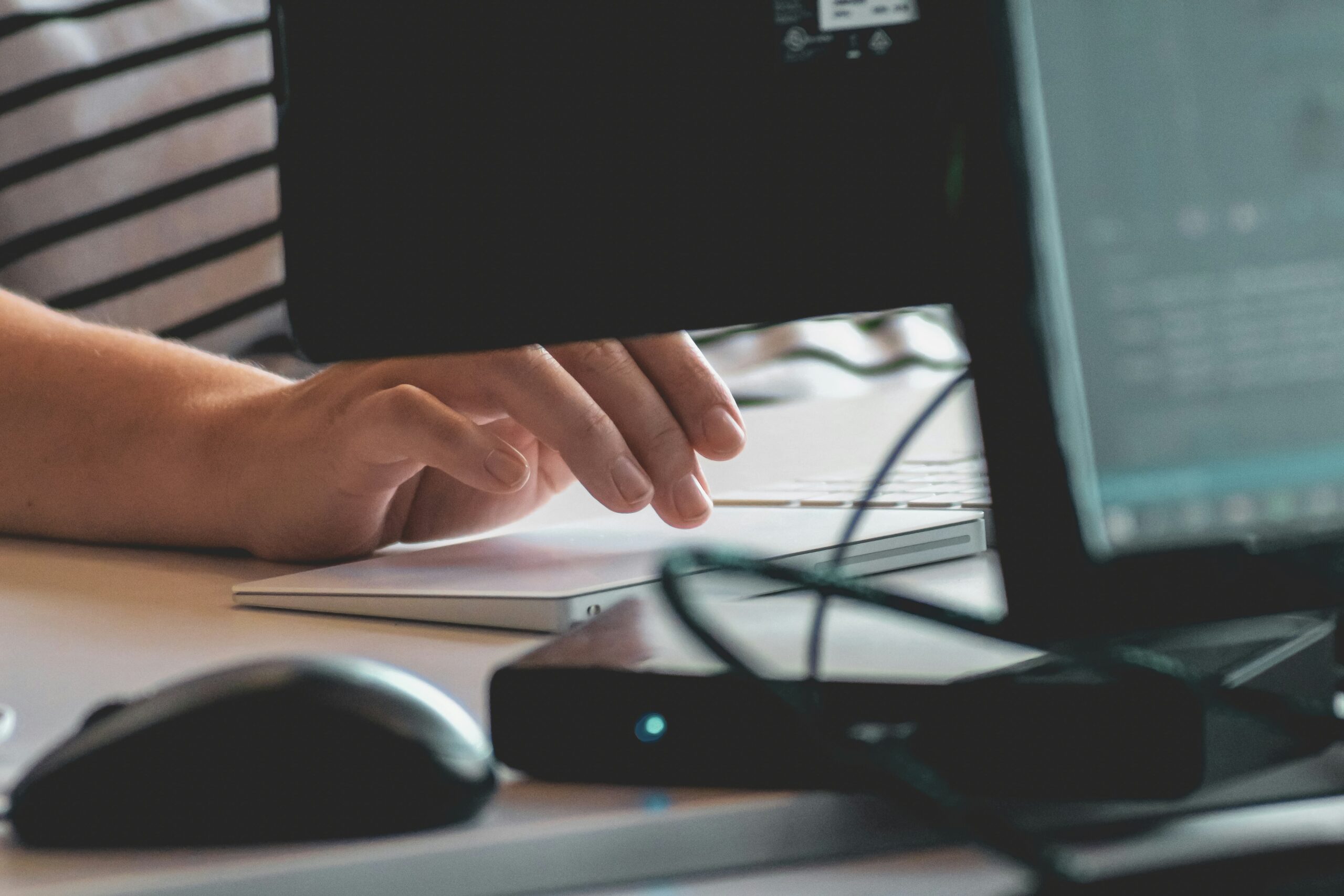 girl using computer